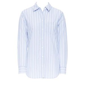 Equipment Femme vertical stripe boyfriend collared shirt